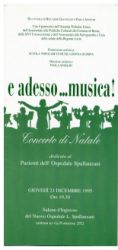 Locandina del concerto allo Spallanzani